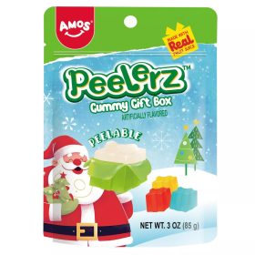   Amos PEELERZ Hámozható vegyes gyümölcsízű gumicukor karácsonyi 85g