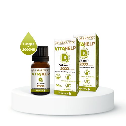 MARNYS® VITAHELP D-vitamin 2000 NE folyékony étrendkiegészítő csepp duó