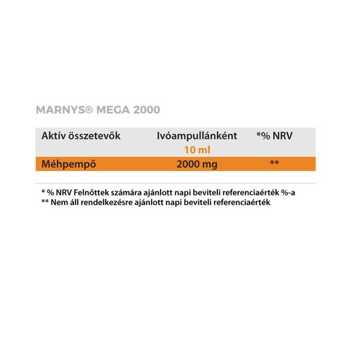 MARNYS MEGA 2000 MÉHPEMPŐT TARTALMAZÓ FOLYÉKONY ÉTREND-KIEGÉSZÍTŐ