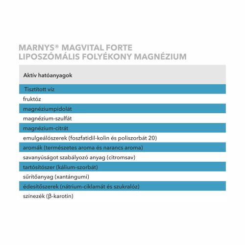MARNYS MAGVITAL FORTE LIPOSZÓMÁLIS FOLYÉKONY MAGNÉZIUM 375 MG TRIÓ CSOMAG